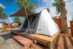 Moab RV Resort Glamping Setup Tent in RV Park #2 OK-T2